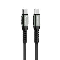 Forcell F-Energy USB-C naar USB-C Kabel - 240W PD/QC4.0 - 2m - Nylon Gevlochten - Zwart