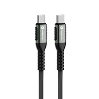 USB-C naar USB-C Kabel Forcell F-Energy Cafule C260 – 100W PD – 5A – QC4.0 – Nylon Gevlochten – 1.2m – Zwart – Laptop & Smartphone Snelladen