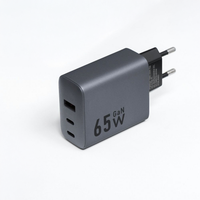 Forcell 65W GaN Oplader – USB-C & USB-A – Snellader voor Laptop, iPhone, Android – PD & QC 4.0 – Grijs