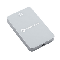 Forcell Super Slim Powerbank 10000mAh – MagSafe 15W – USB-C PD & QC 4.0 – Draadloos – Wit