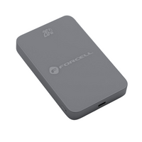 Forcell Super Slim Powerbank 10000mAh – MagSafe 15W – USB-C PD &amp; QC 4.0 – Wireless – Gray