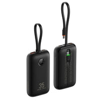 Veger K1 W1188 Powerbank | 10.000 mAh | Ingebouwde USB-C &amp; Lightning Kabels | PD 35W &amp; QC 3.0