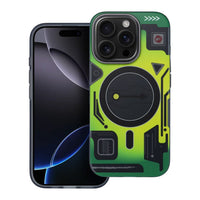 Hoesje voor iPhone 16 PRO Forcell F-Protect Levels Dual Layer 4D-technologie compatibel met MagSafe Military Drop-Test cybergroen