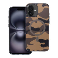 Hoesje voor iPhone 16 PRO Forcell F-Protect Levels Dual Layer 4D-technologie compatibel met MagSafe Militaire valtest woestijncamouflage